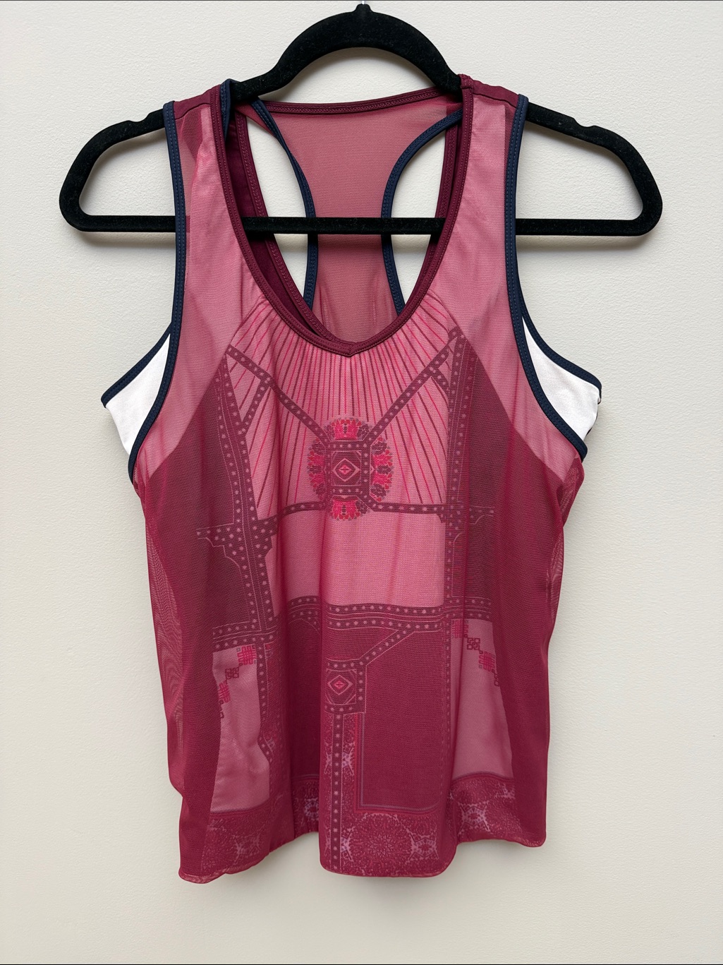 Lucky In Love Maroon Graphic Tank Top